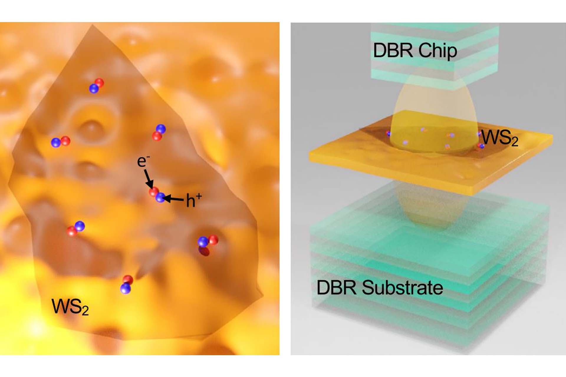 Electron-hole pairs in an atomically-thin material